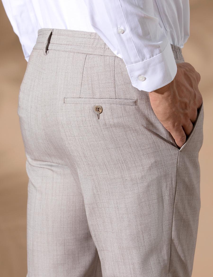 Açık Kahverengi Ex. Slim Fit Kumaş Pantolon