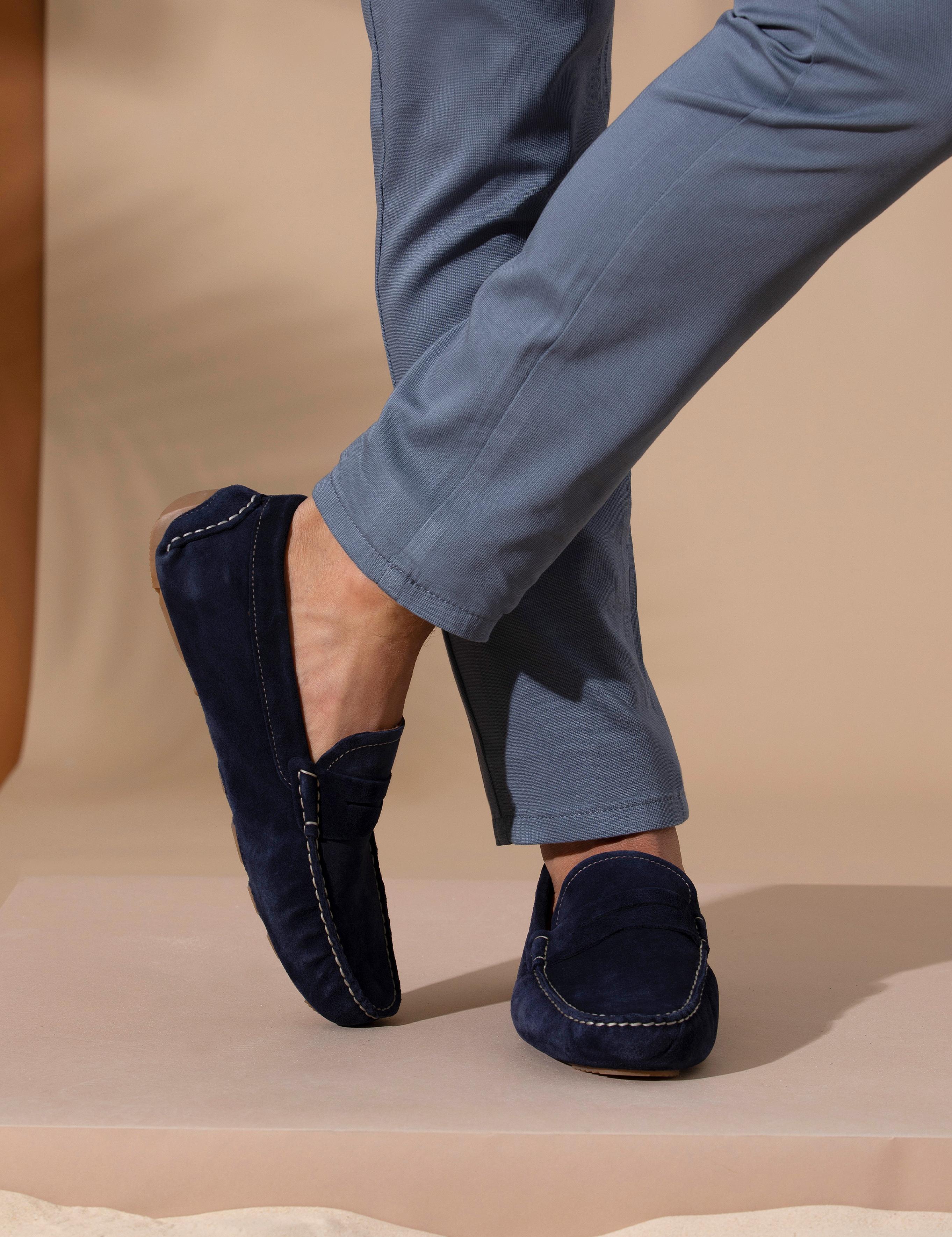 Lacivert %100 Deri Loafer Ayakkabı