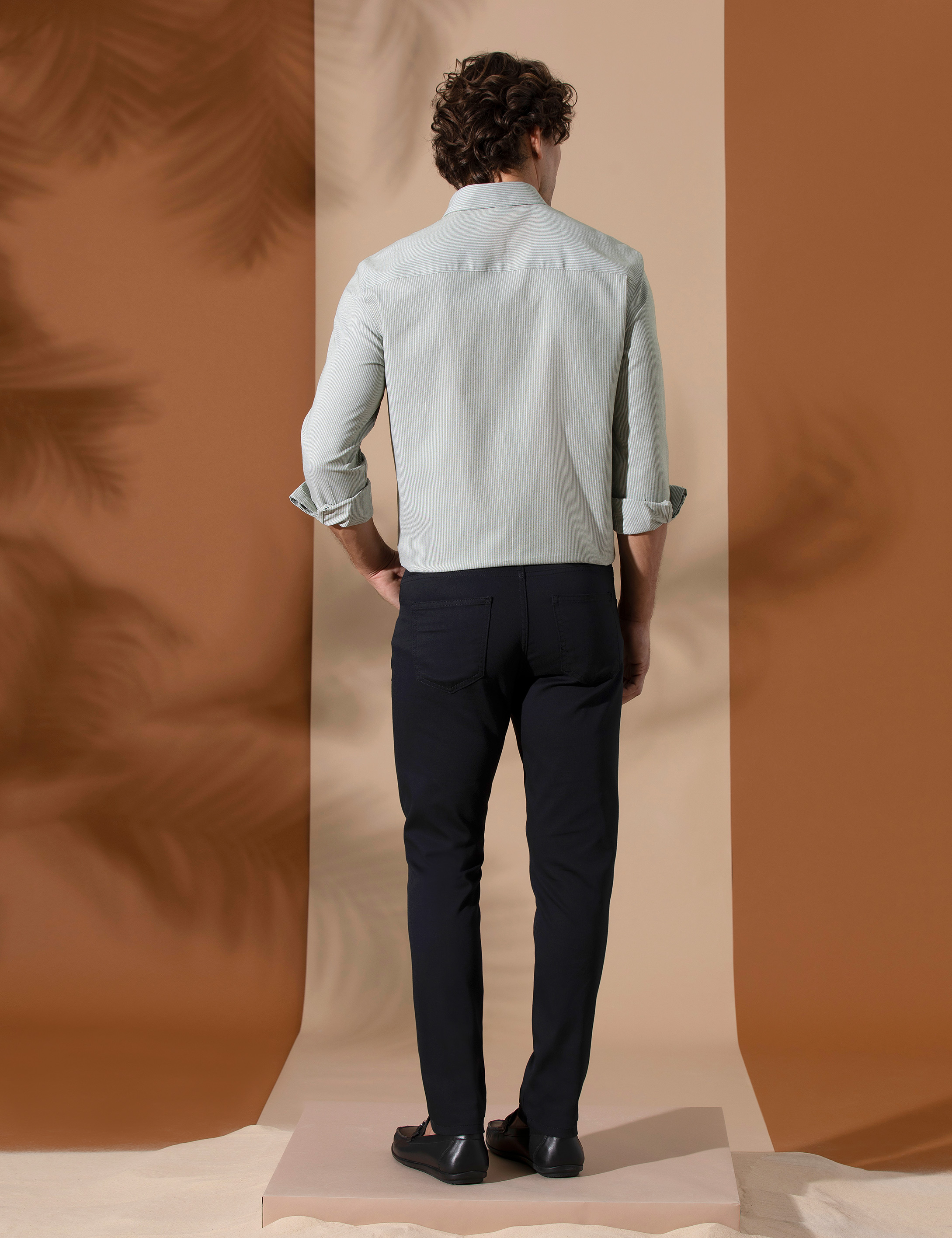 Siyah Slim Fit 5 Cep Chino Pantolon - Image 4