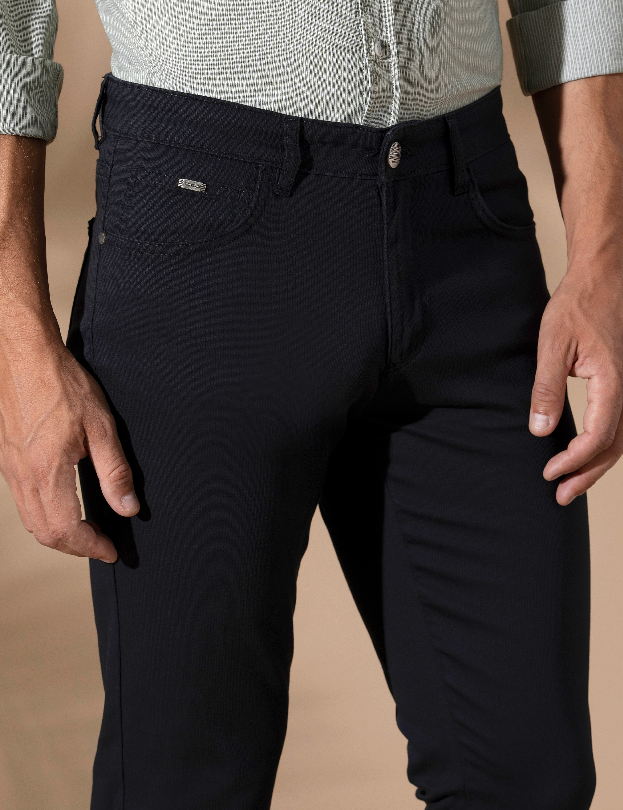 Siyah Slim Fit 5 Cep Chino Pantolon