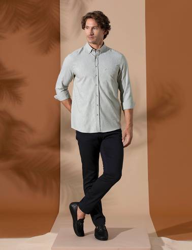 Siyah Slim Fit 5 Cep Chino Pantolon