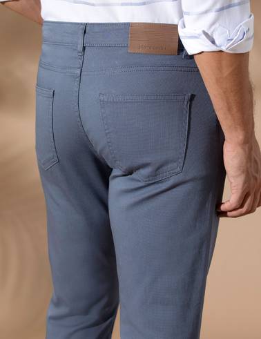 Açık Mavi Slim Fit 5 Cep Chino Pantolon