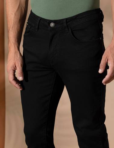 Siyah Slim Fit Jean Pantolon