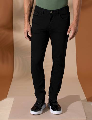 Siyah Slim Fit Jean Pantolon