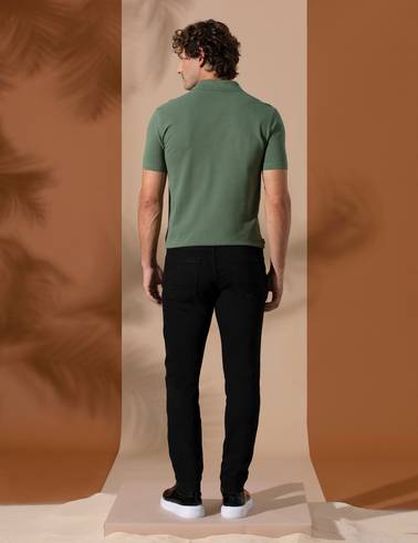 Siyah Slim Fit Jean Pantolon