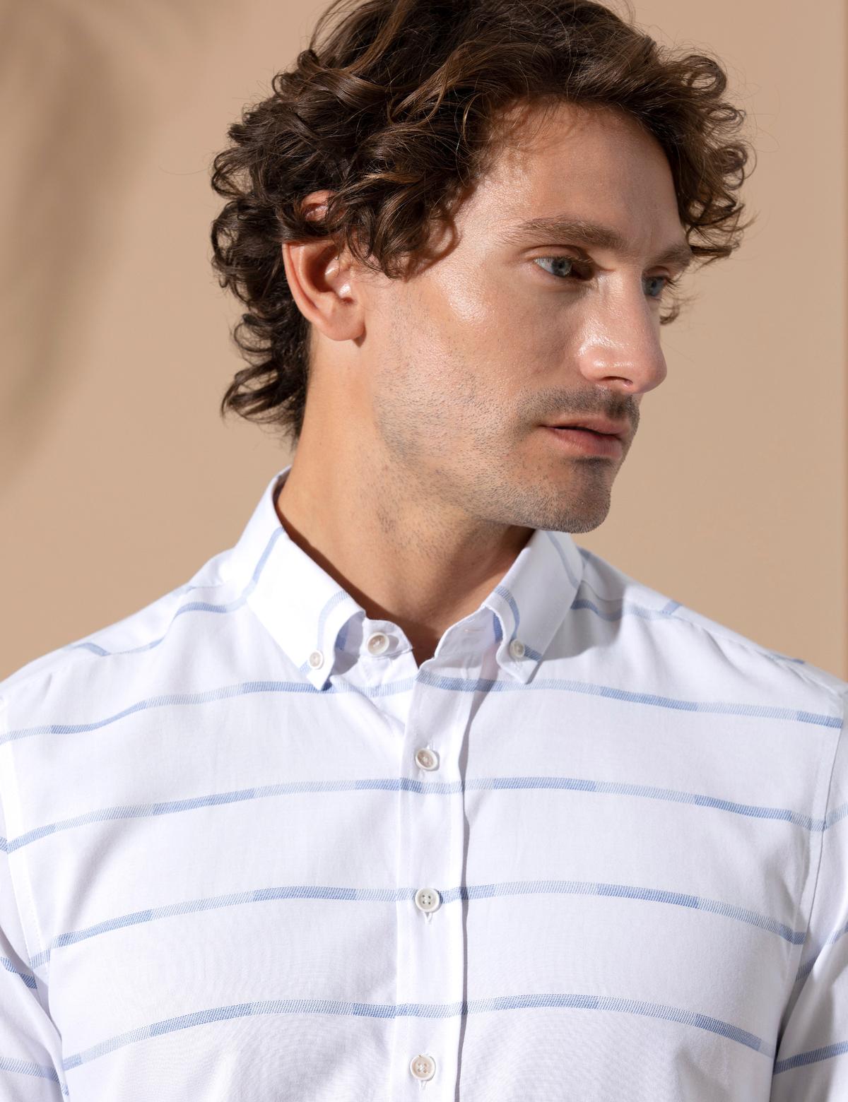 Mavi Slim Fit Uzun Kollu Gömlek - 50272439002