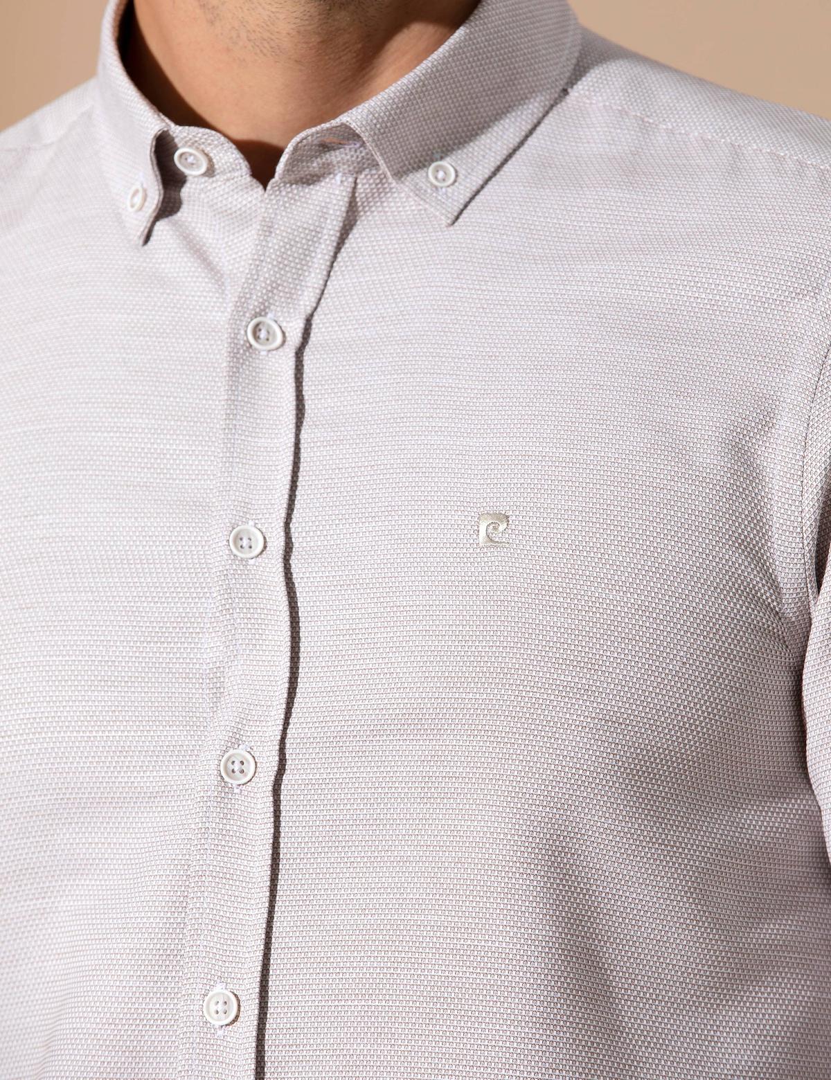 Kahverengi Slim Fit Uzun Kollu Gömlek - 50272318072