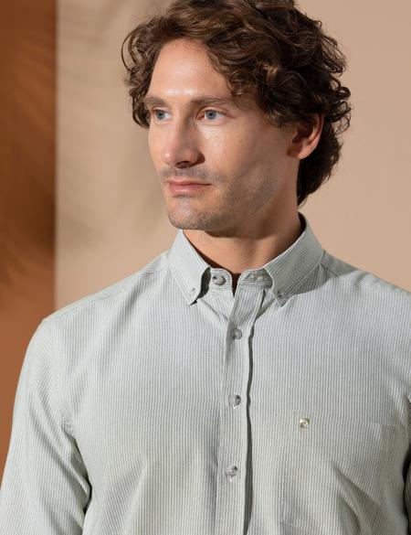 Haki Regular Fit Uzun Kollu Gömlek - 50276877035