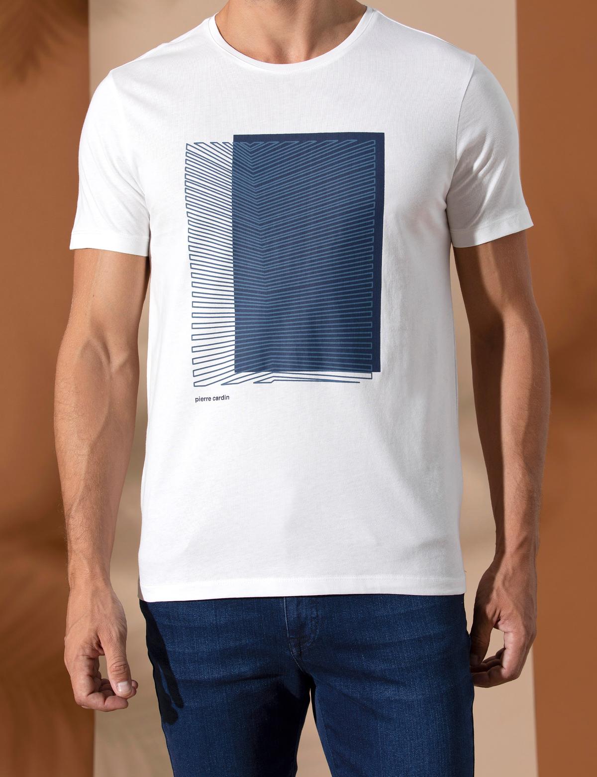 Lacivert Slim Fit Bisiklet Yaka Tişört - 50262627067