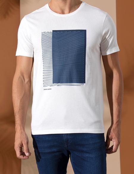 Lacivert Slim Fit Bisiklet Yaka Tişört - 50262627067