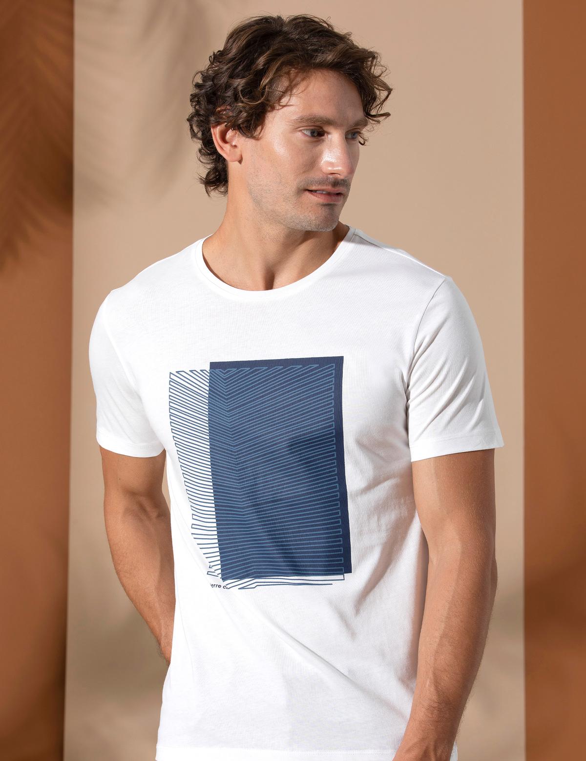 Lacivert Slim Fit Bisiklet Yaka Tişört - 50262627067