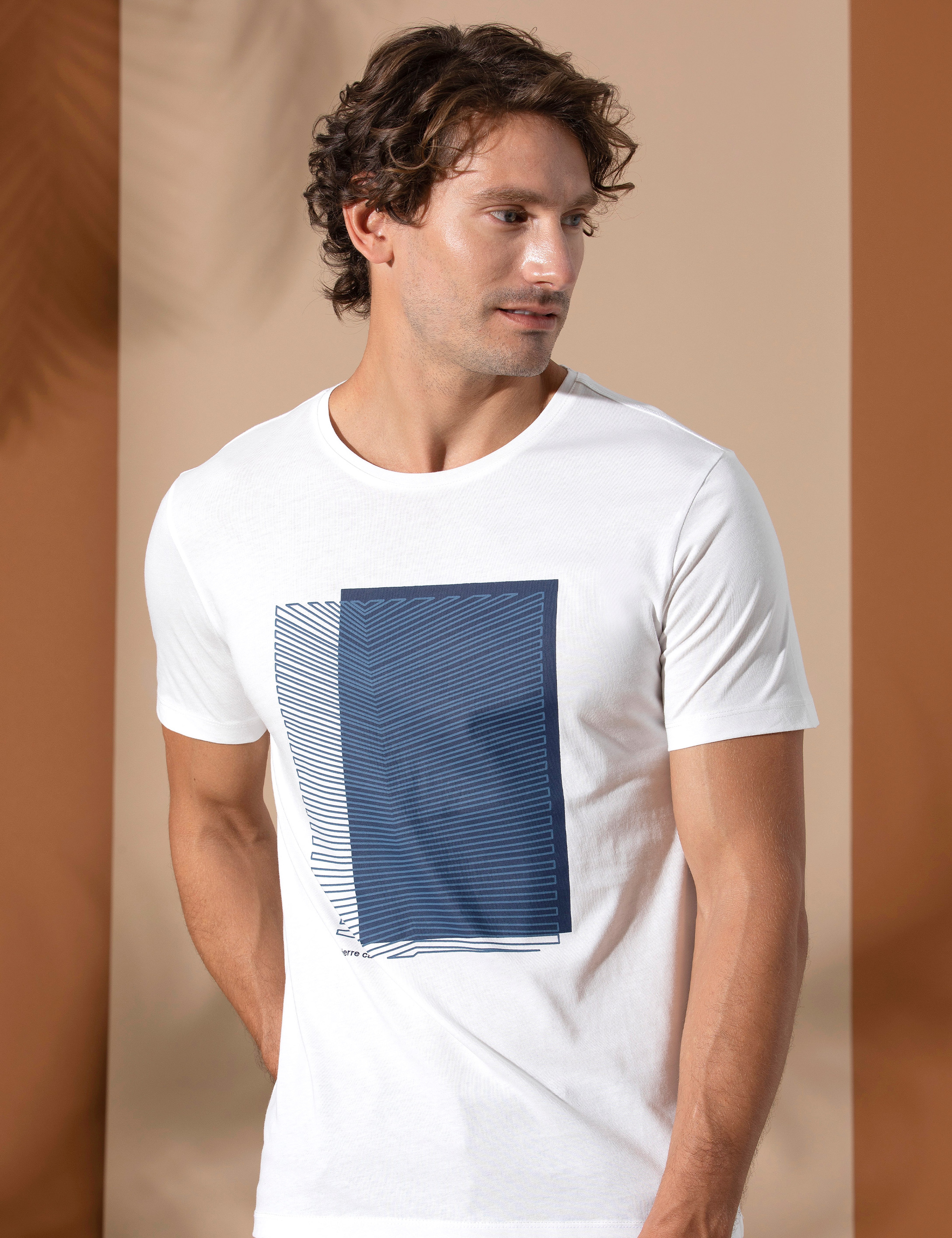 Lacivert Slim Fit Bisiklet Yaka Tişört