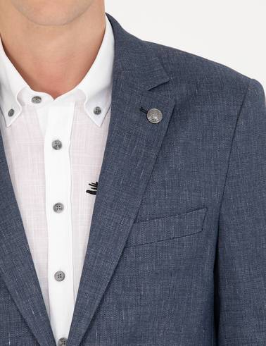 Açık Lacivert Slim Fit Ceket