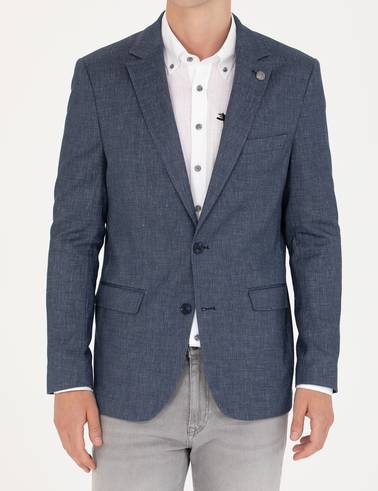 Açık Lacivert Slim Fit Ceket