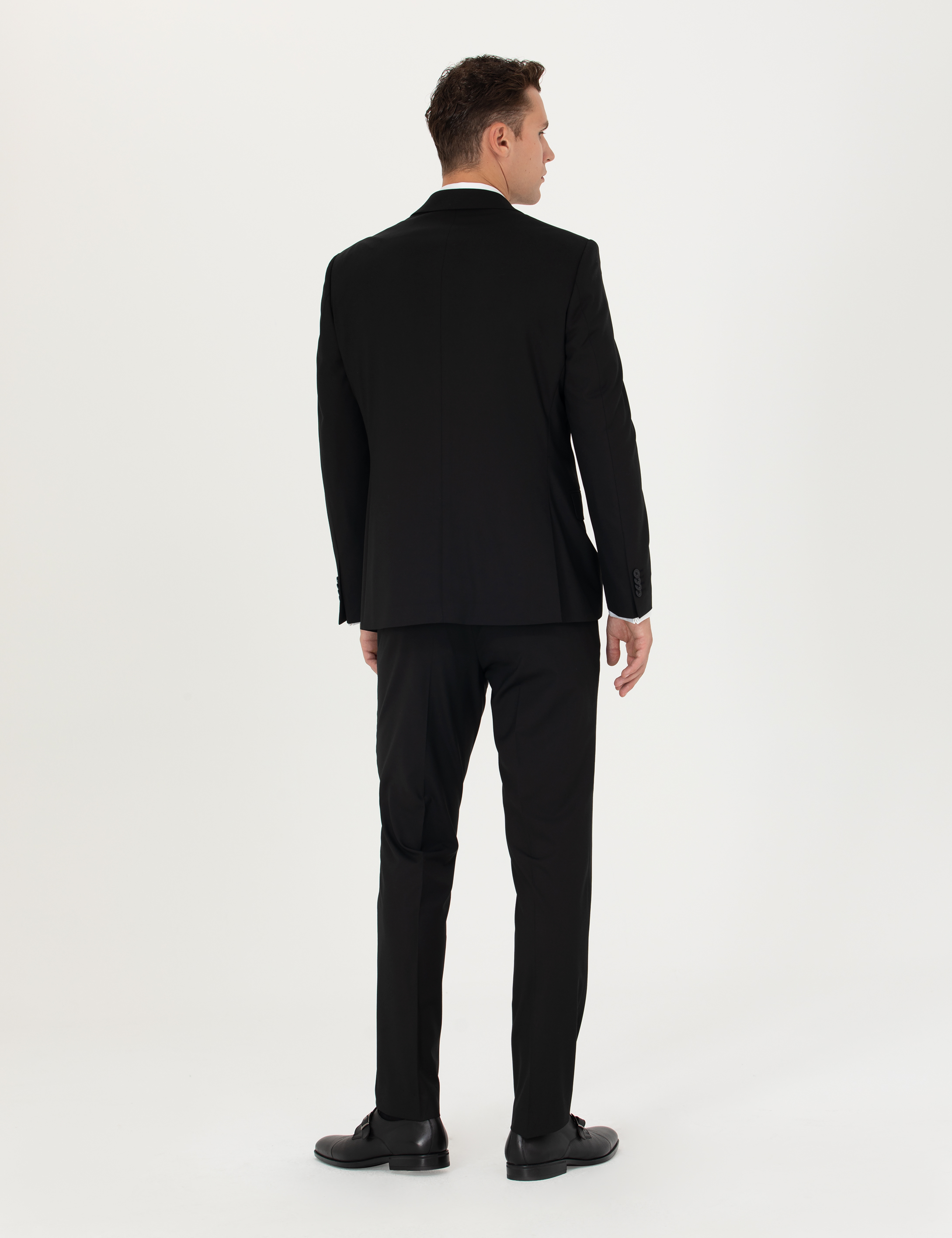 Siyah Slim Fit Takım Elbise - Image 4