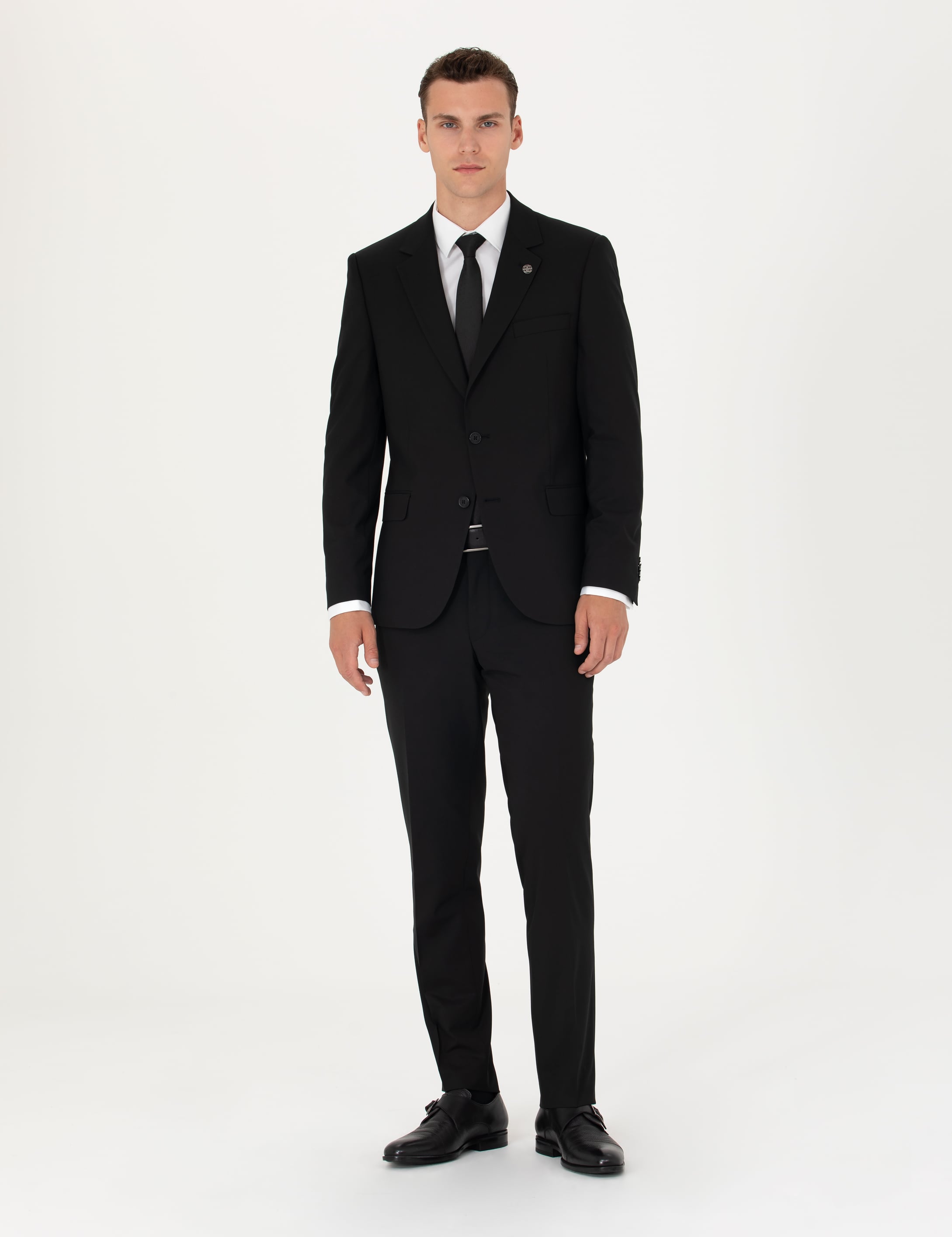 Siyah Slim Fit Takım Elbise - Image 1