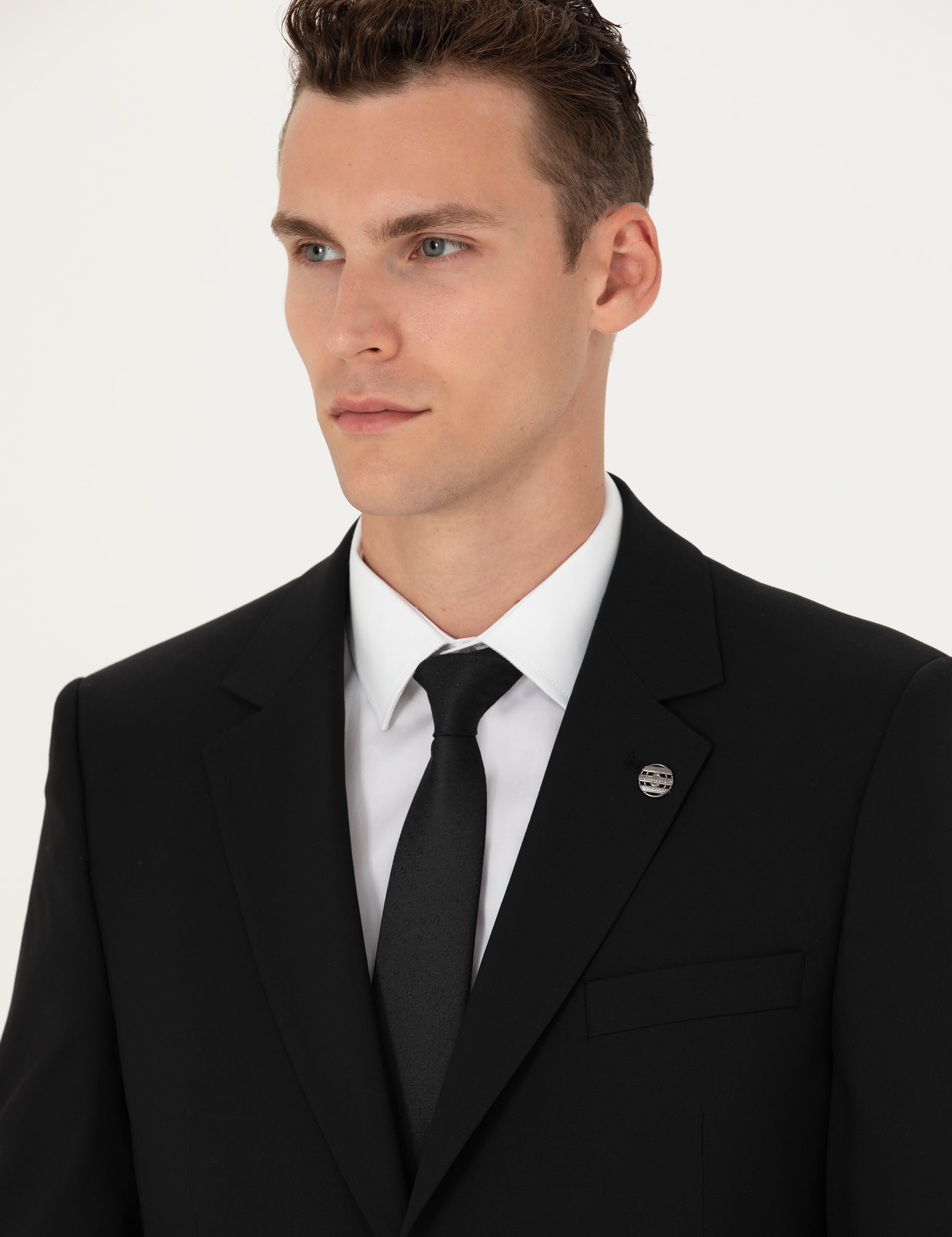 Siyah Slim Fit Takım Elbise - Image 2