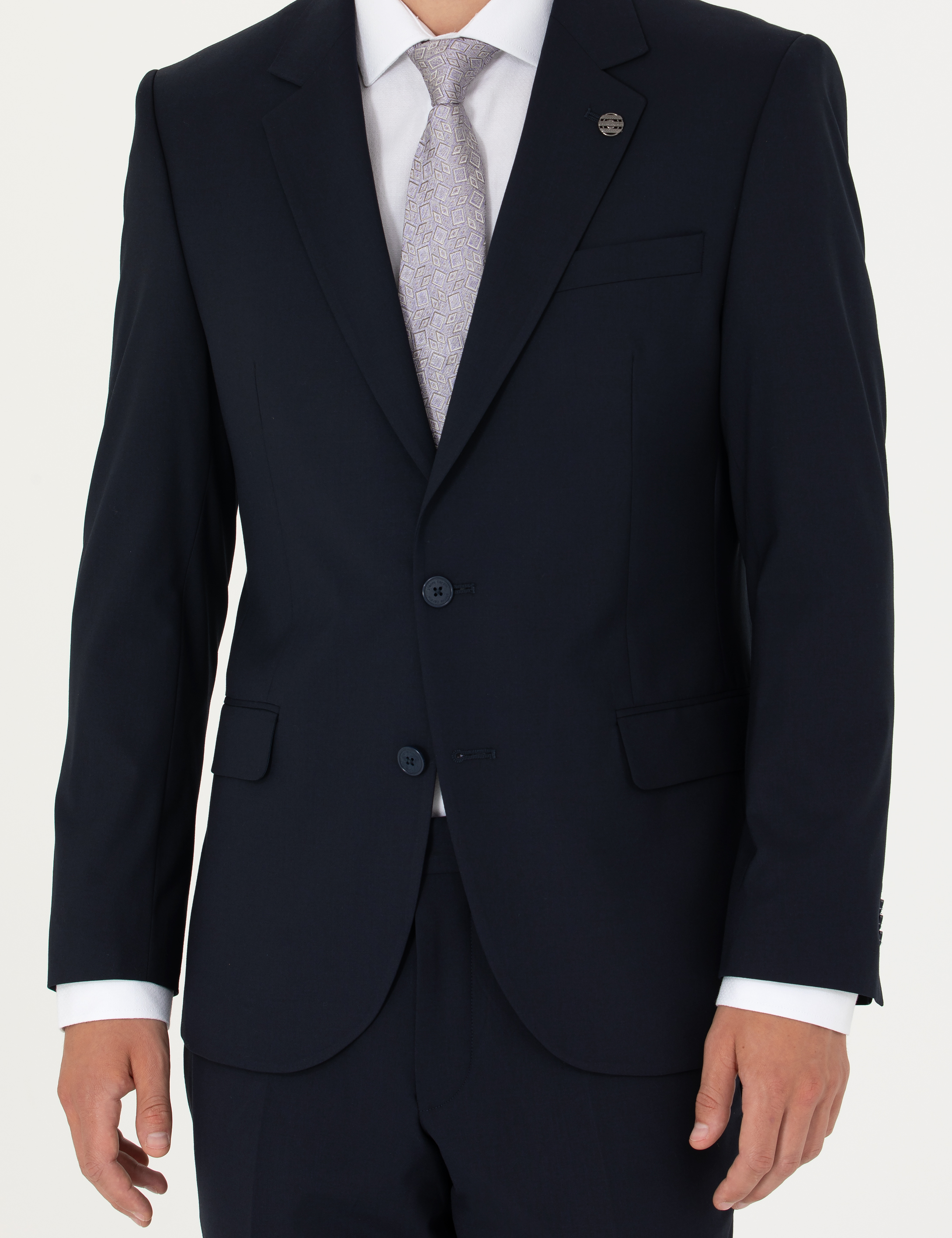 Lacivert Slim Fit Takım Elbise - Image 4