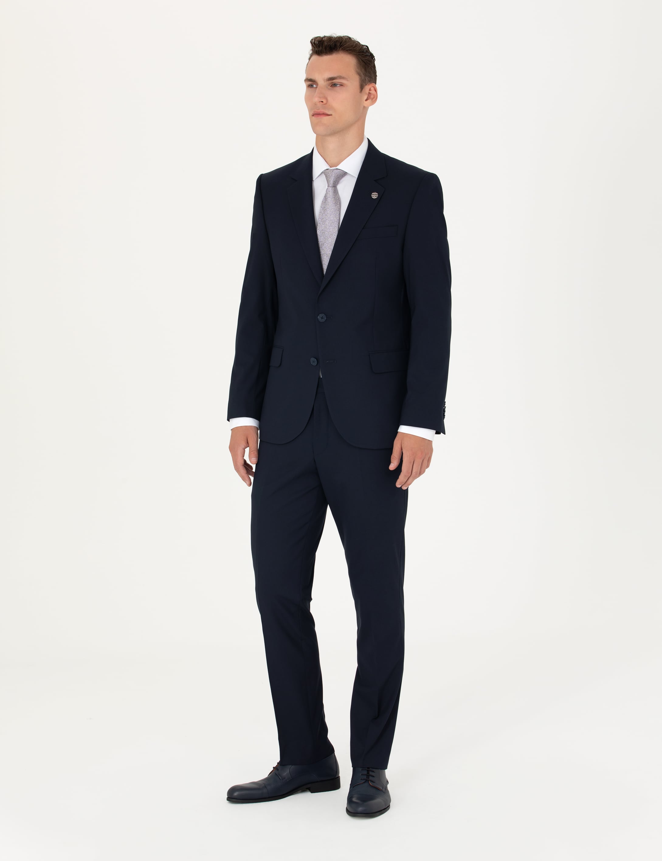 Lacivert Slim Fit Takım Elbise - Image 3
