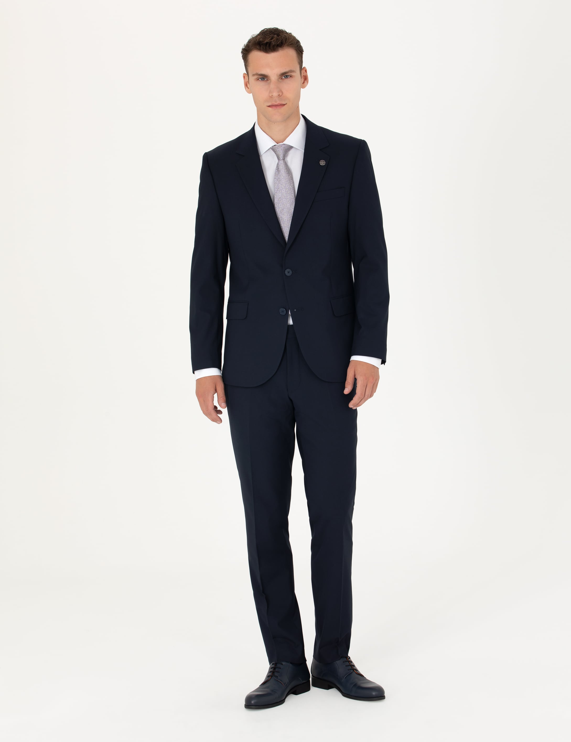 Lacivert Slim Fit Takım Elbise - Image 1