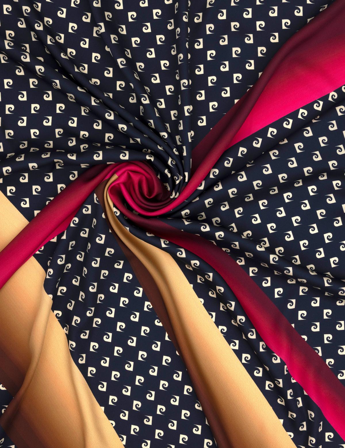 Lacivert İpek Eşarp - 50285582005