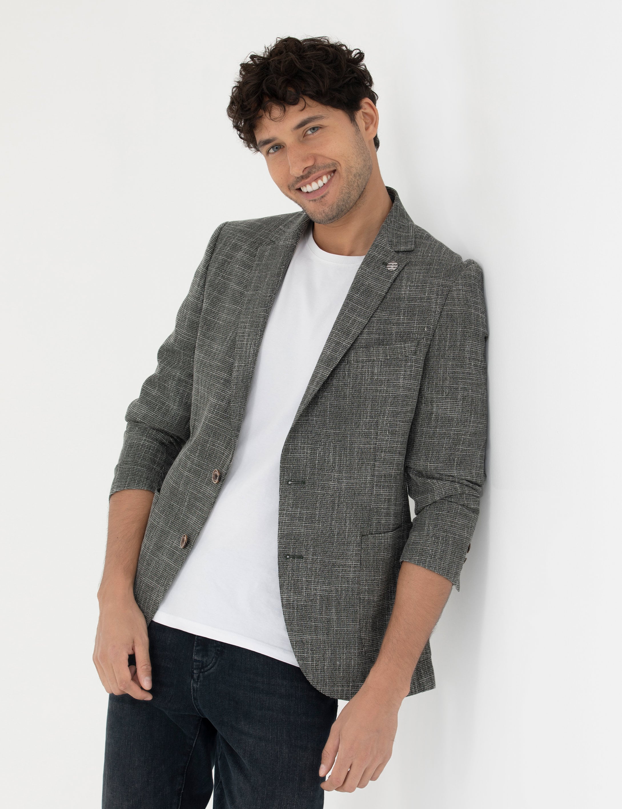 Açık Yeşil Ekstra Slim Fit Ceket - Image 3