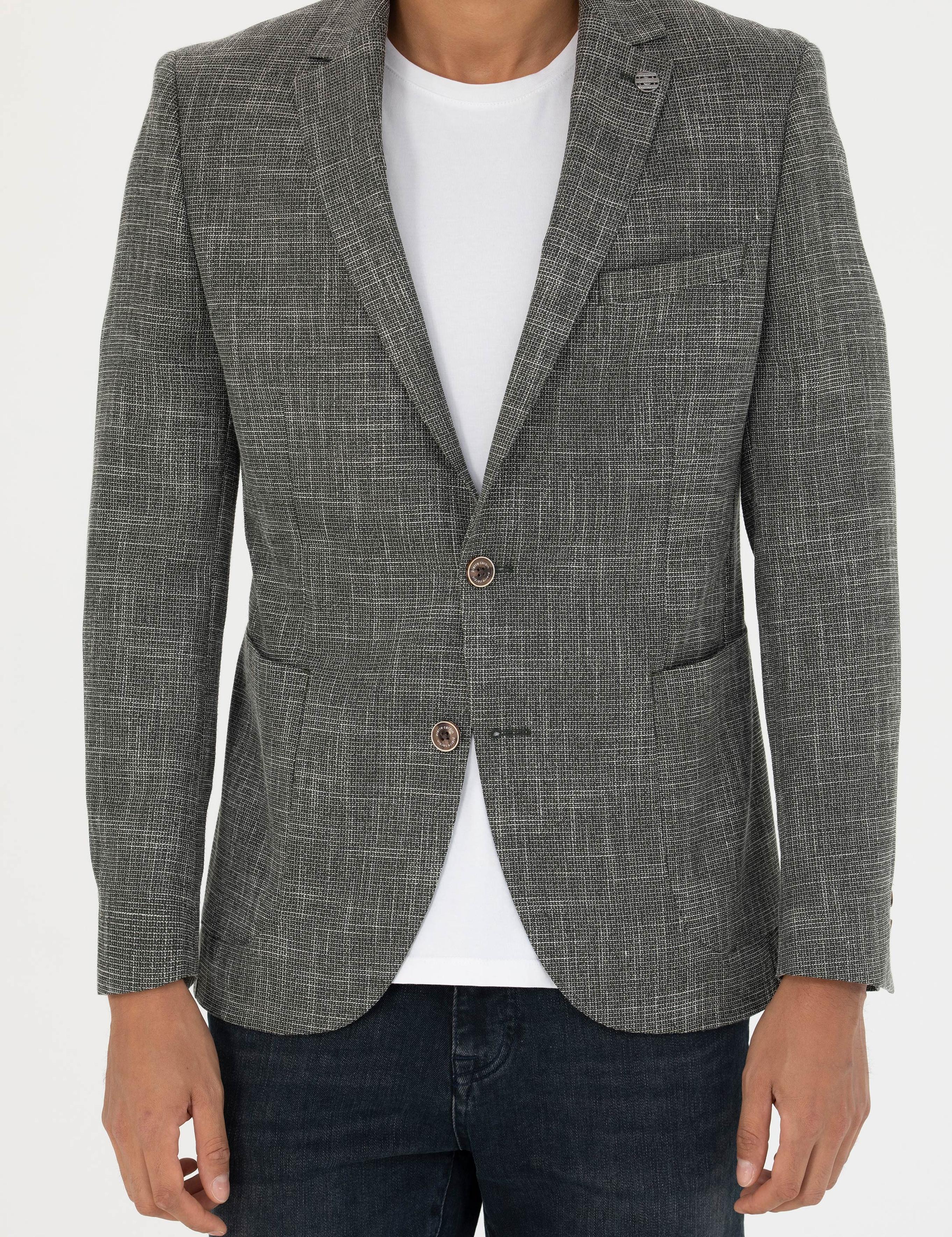 Açık Yeşil Ekstra Slim Fit Ceket