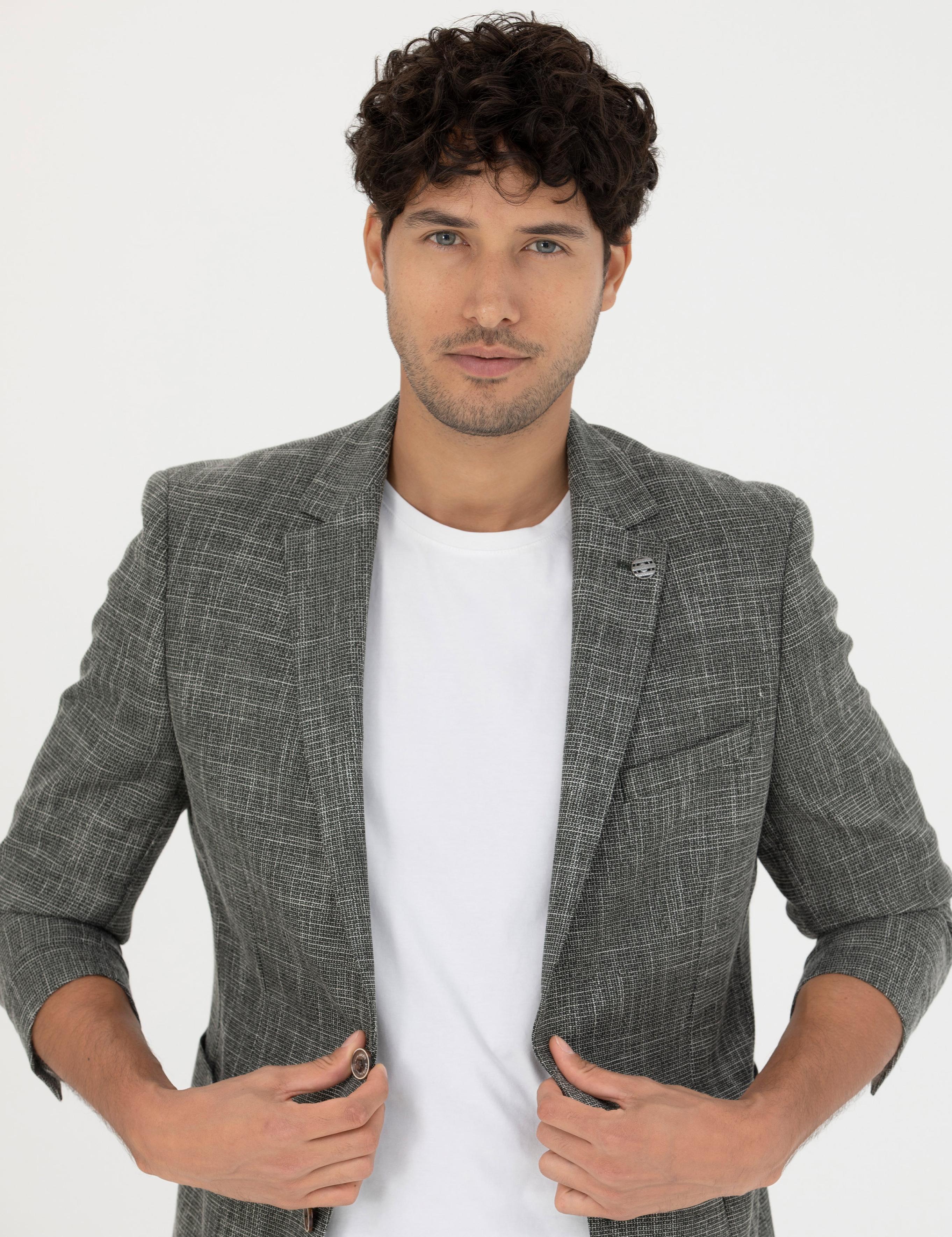 Açık Yeşil Ekstra Slim Fit Ceket