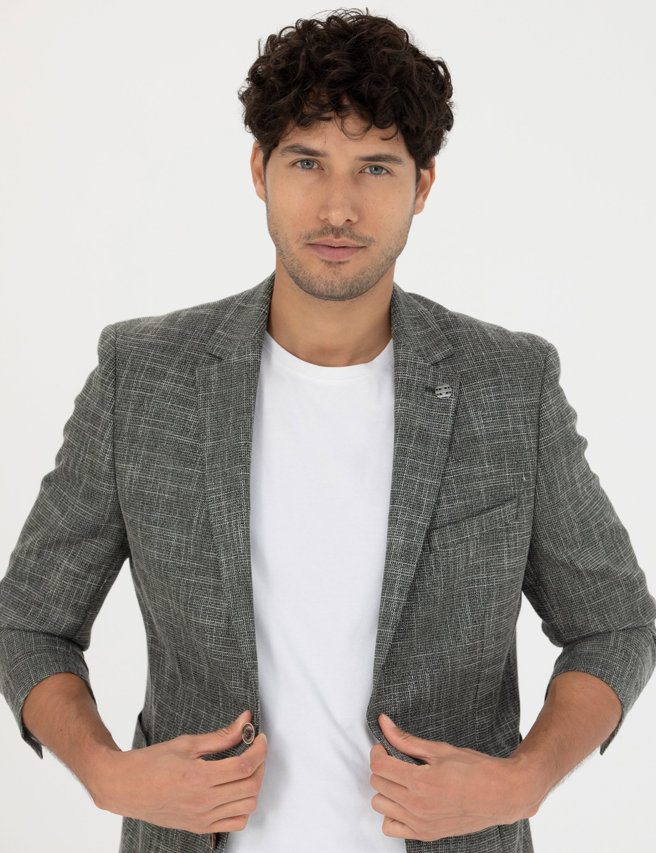 Açık Yeşil Ekstra Slim Fit Ceket - Image 1