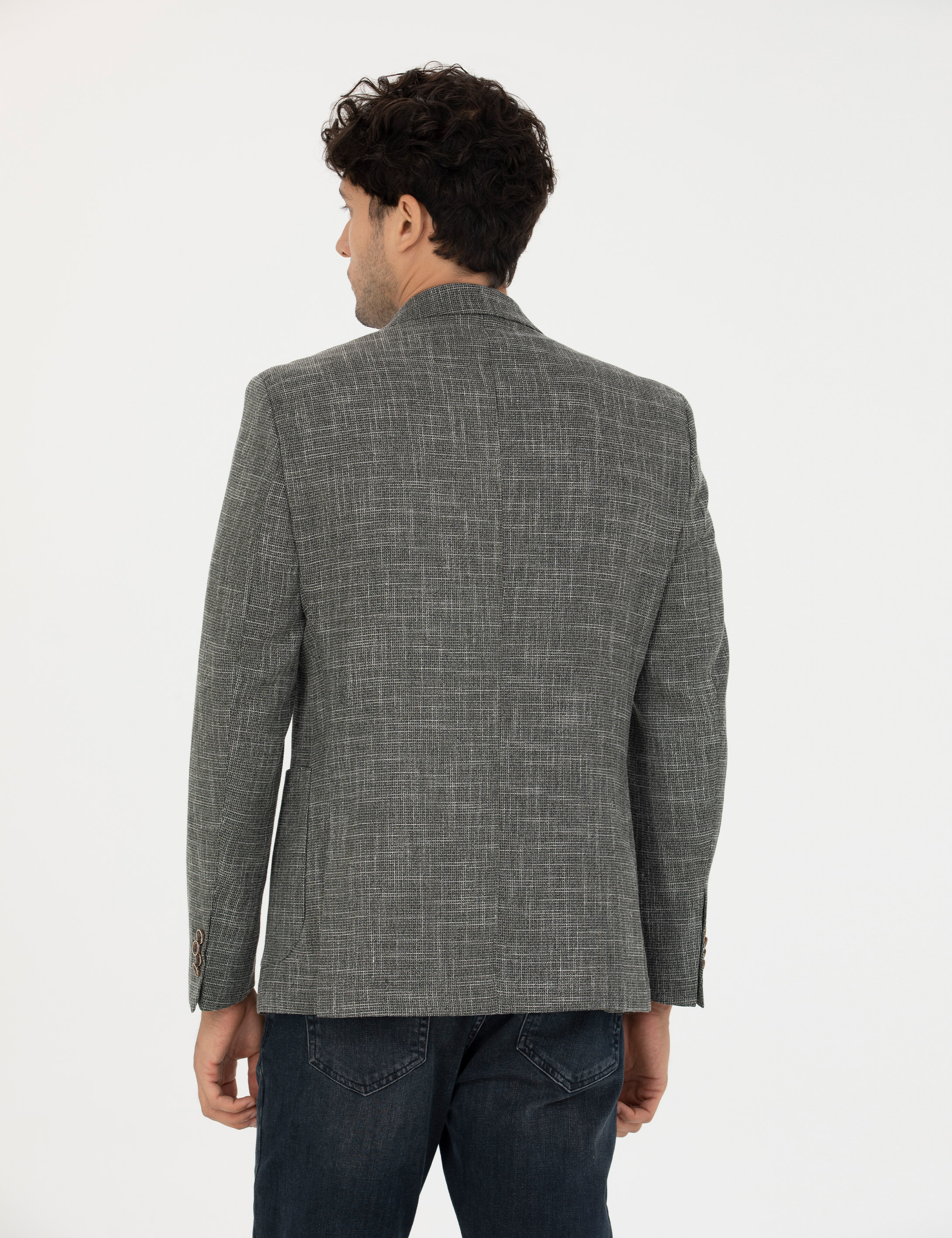 Açık Yeşil Ekstra Slim Fit Ceket - Image 5