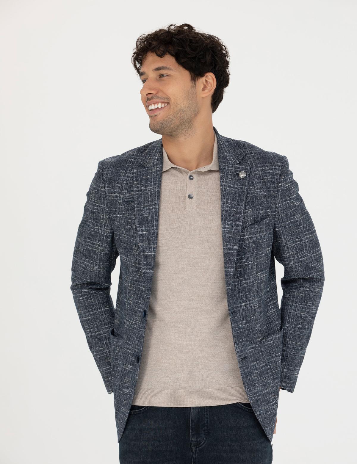 Lacivert Slim Fit Ceket - 50273425050