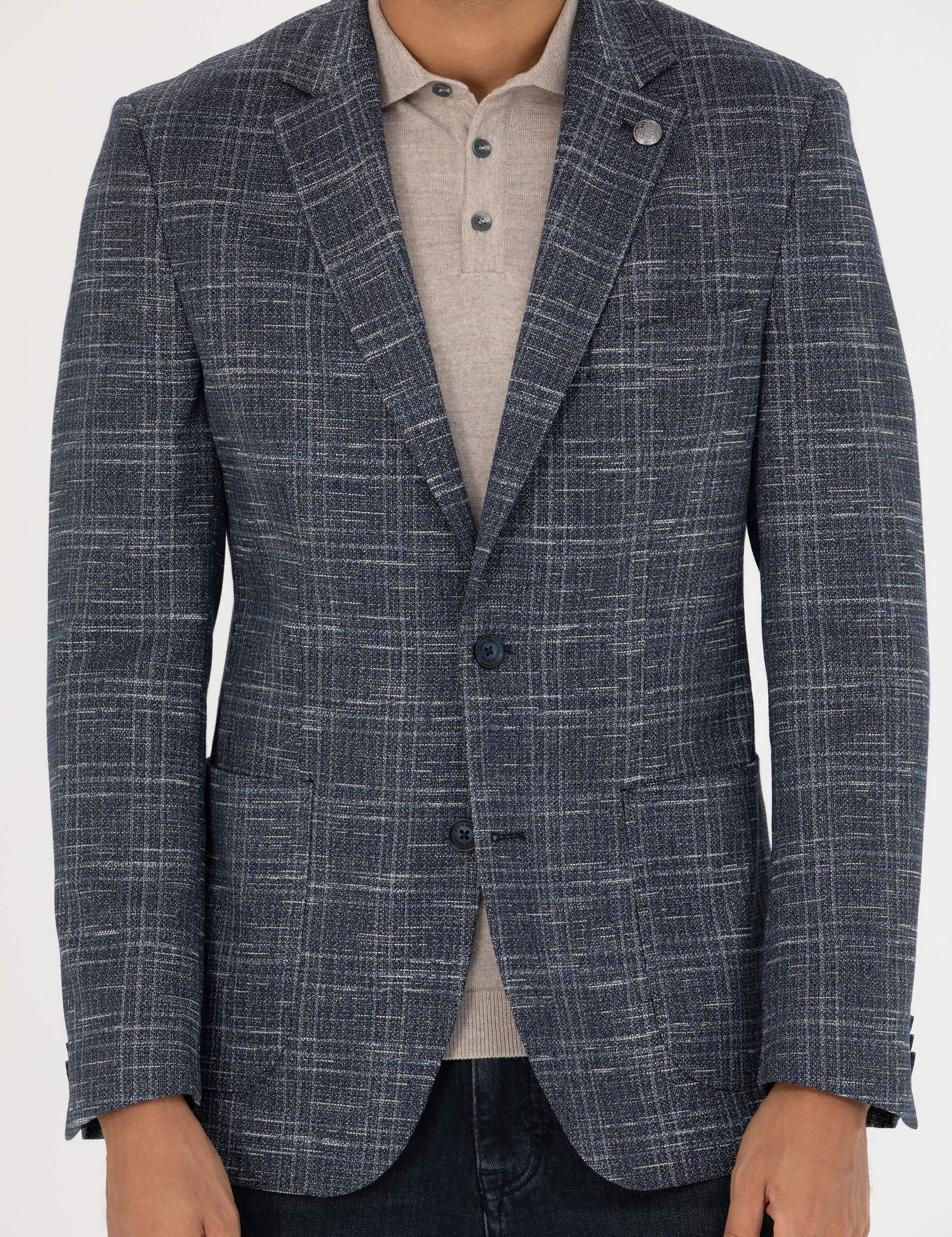 Lacivert Slim Fit Ceket