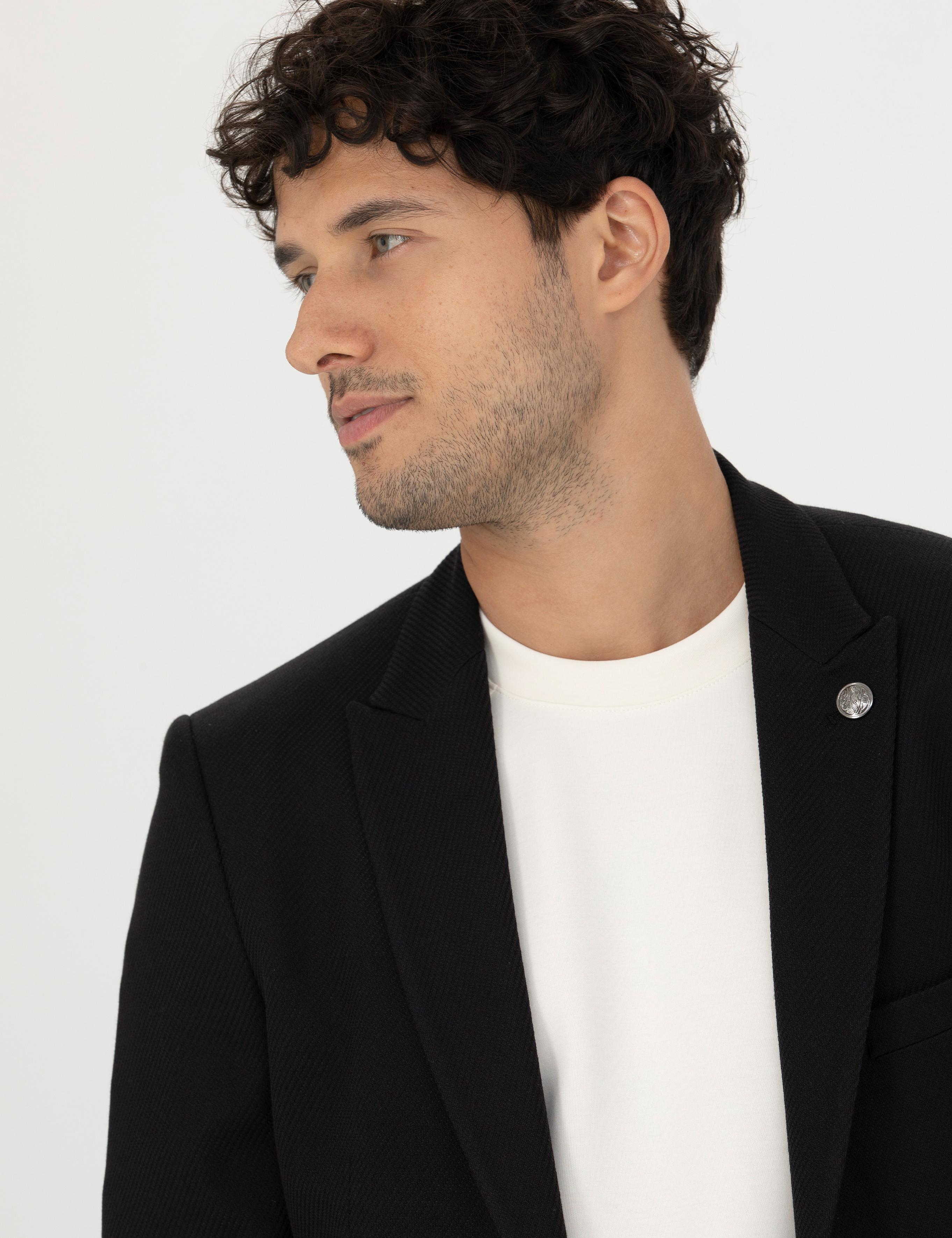 Siyah Ekstra Slim Fit Blazer Ceket