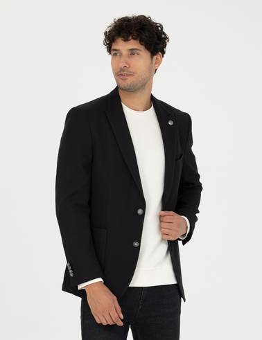 Siyah Ekstra Slim Fit Blazer Ceket
