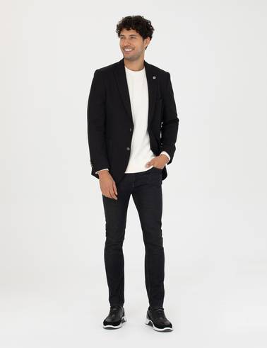 Siyah Ekstra Slim Fit Blazer Ceket