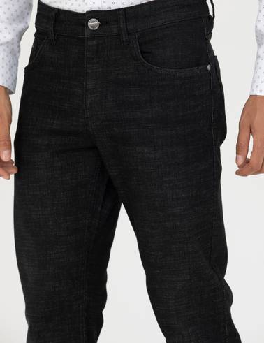 Siyah Slim Fit Jean Pantolon