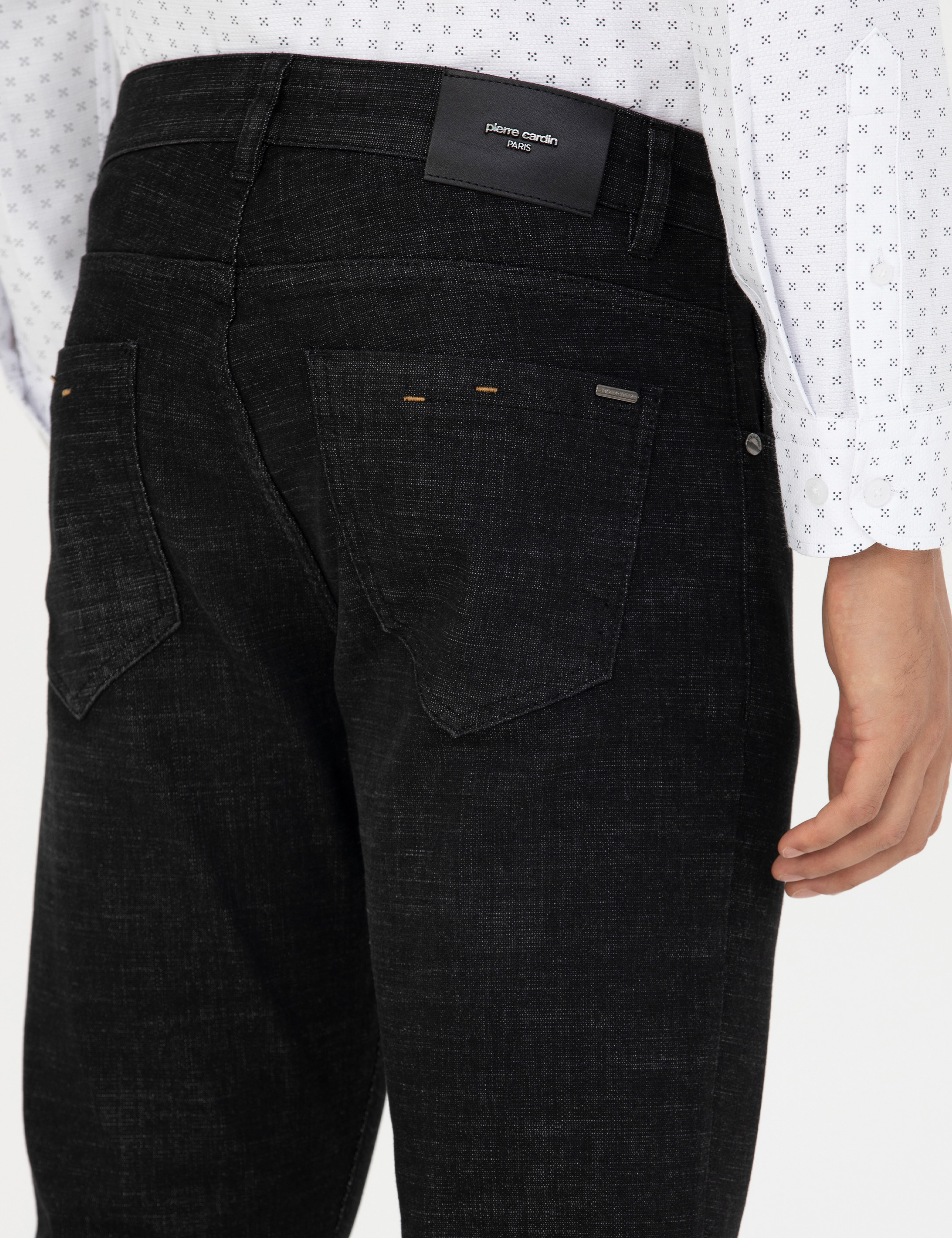 Siyah Slim Fit Jean Pantolon - Image 7