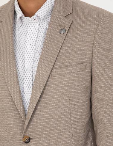Açık Kahverengi Ekstra Slim Fit Spor Ceket