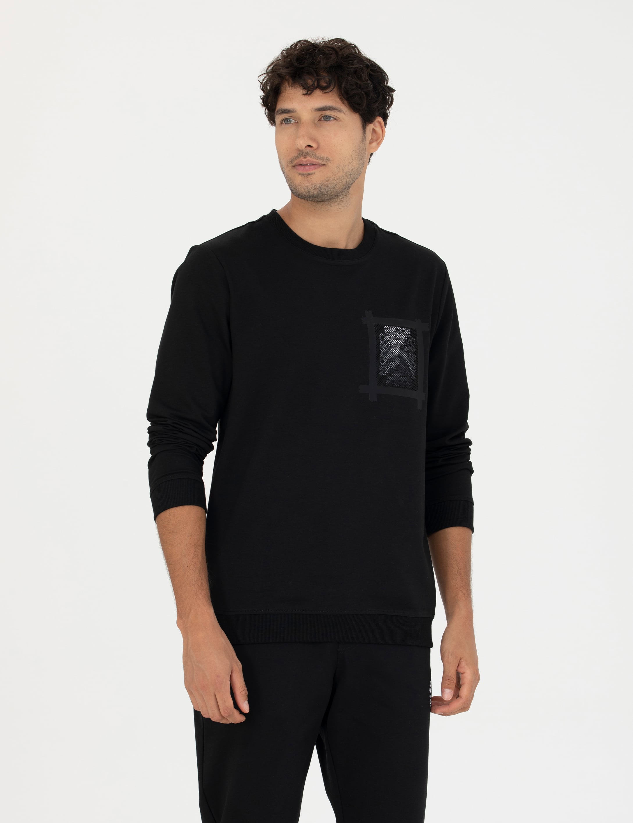 Pierre Cardin Siyah Sweatshirt görsel 3