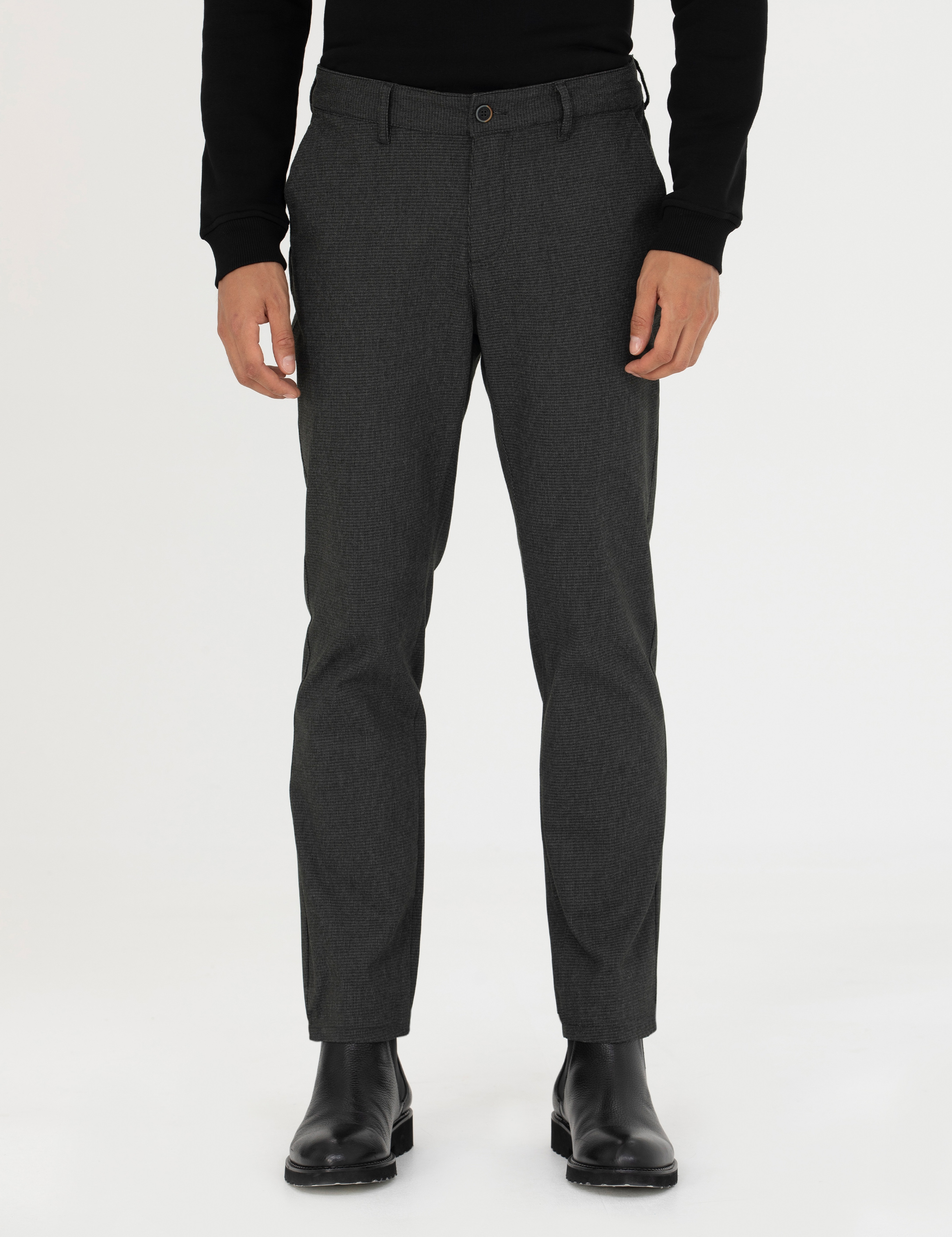 Haki Slim Fit Kanvas Pantolon - Image 2