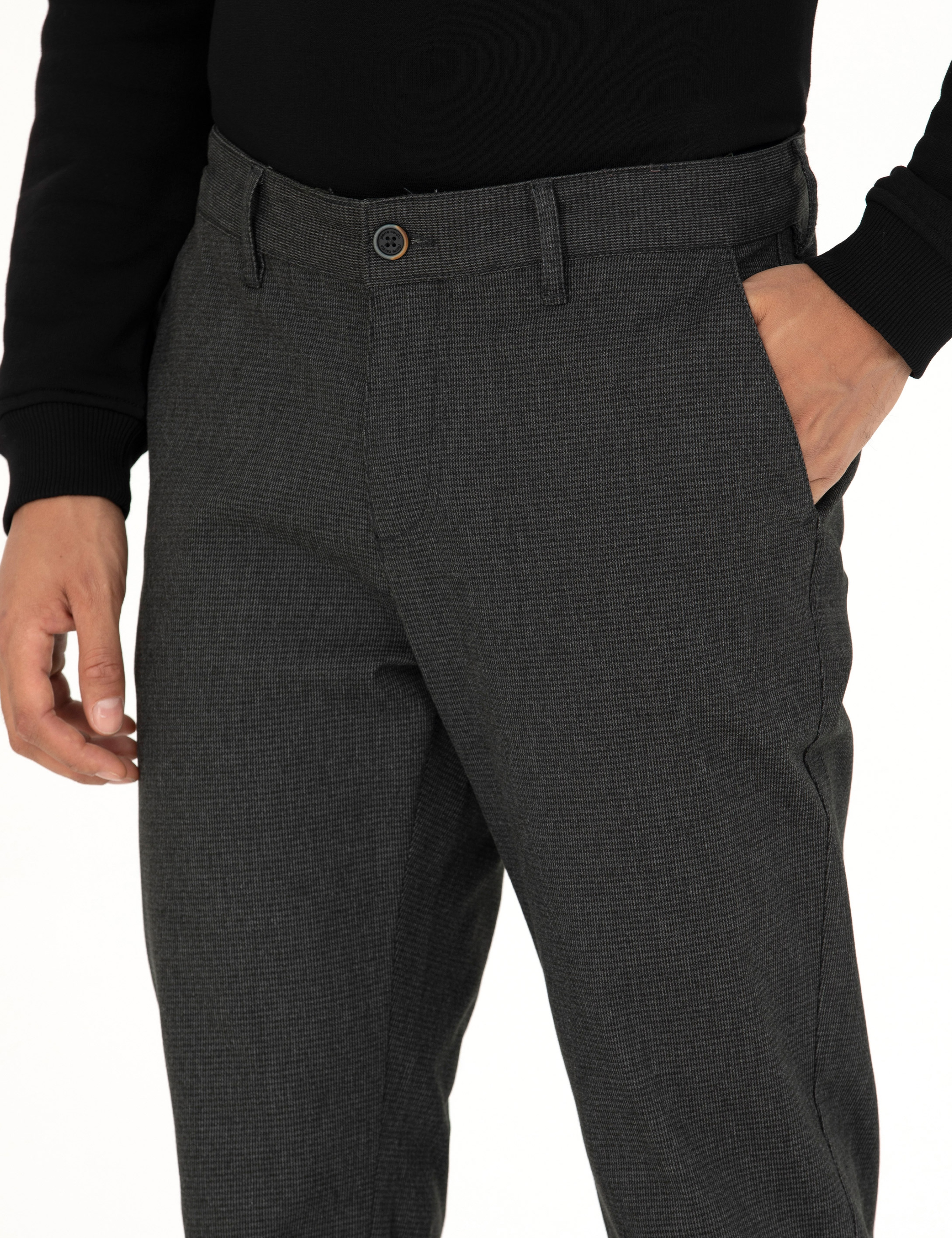 Haki Slim Fit Kanvas Pantolon
