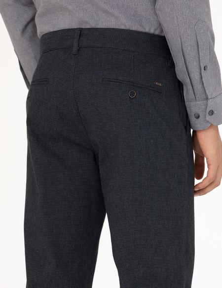 Lacivert Slim Fit Kanvas Pantolon - 50278440146