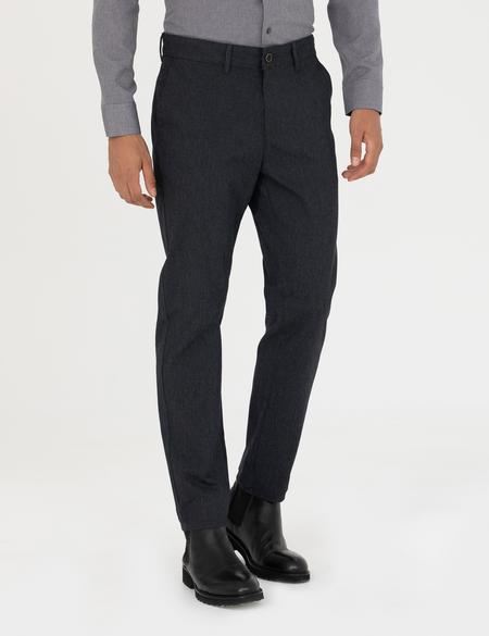 Lacivert Slim Fit Kanvas Pantolon - 50278440146