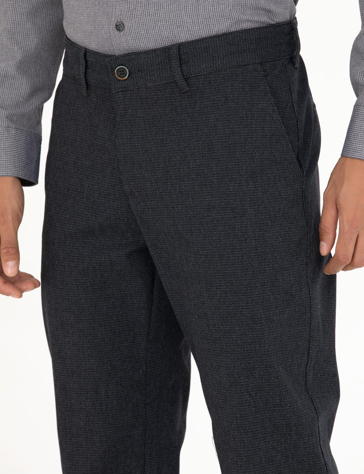 Lacivert Slim Fit Kanvas Pantolon - 50278440146