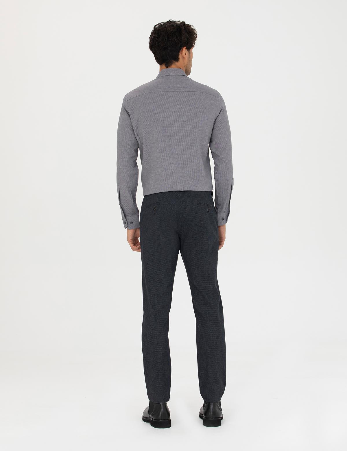 Lacivert Slim Fit Kanvas Pantolon - 50278440146