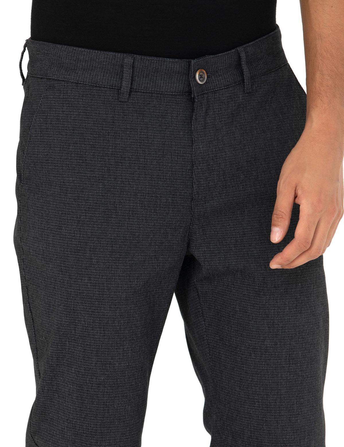 Siyah Slim Fit Kanvas Pantolon - 50278440223