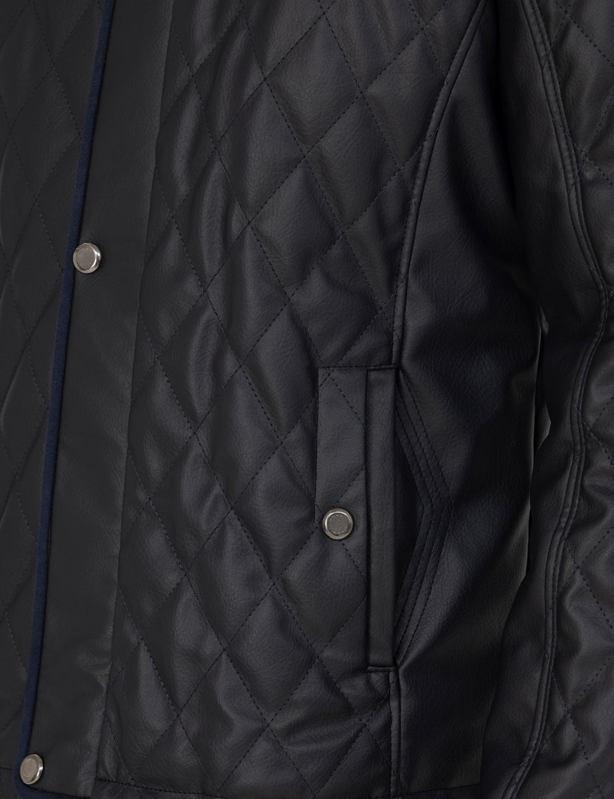 Lacivert Suni Deri Ceket - 50280282014