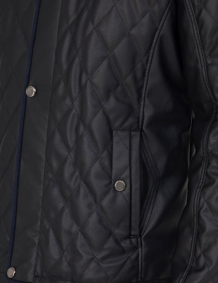 Lacivert Suni Deri Ceket - 50280282014