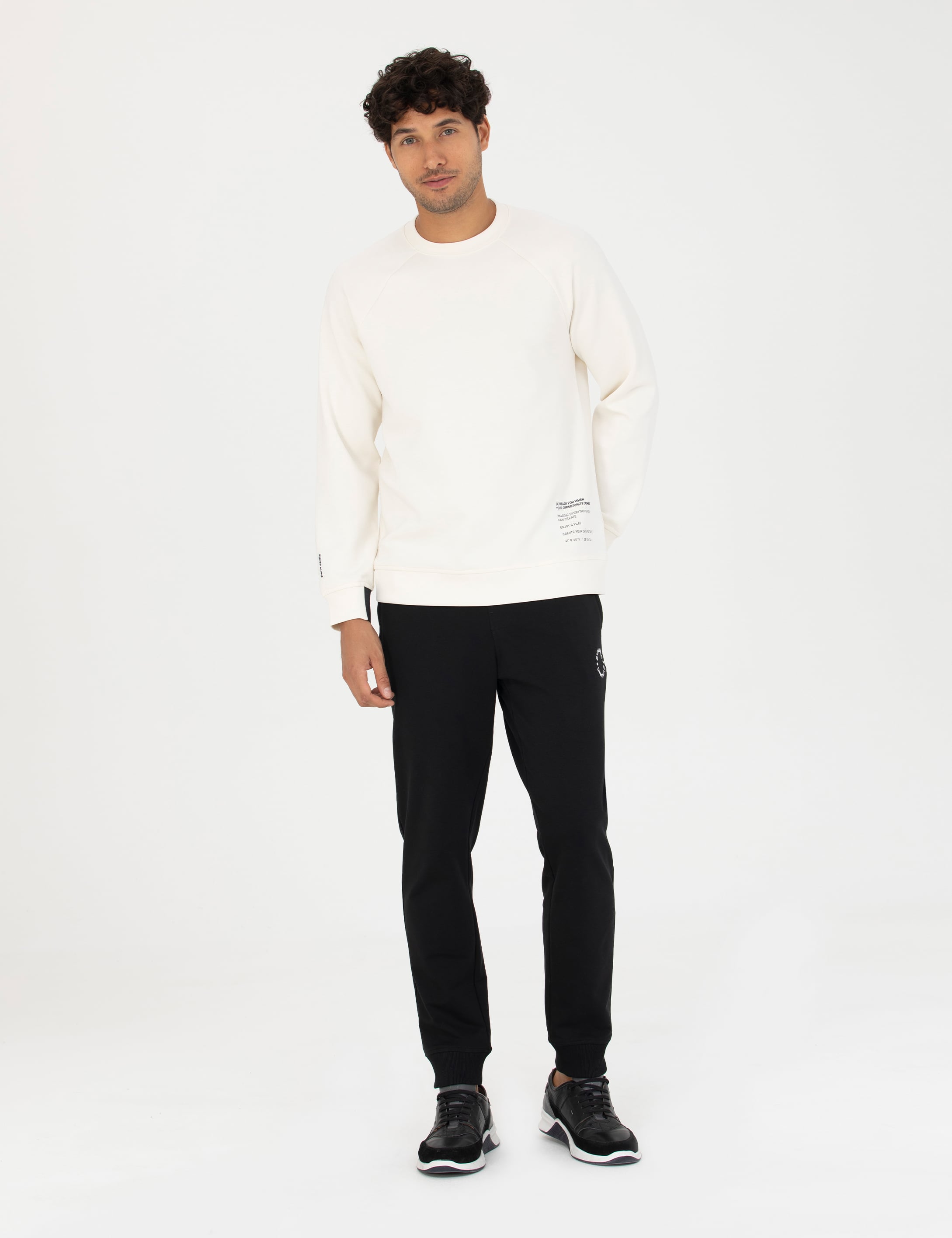Pierre Cardin Ekru Regular Fit Sweatshirt görsel 4