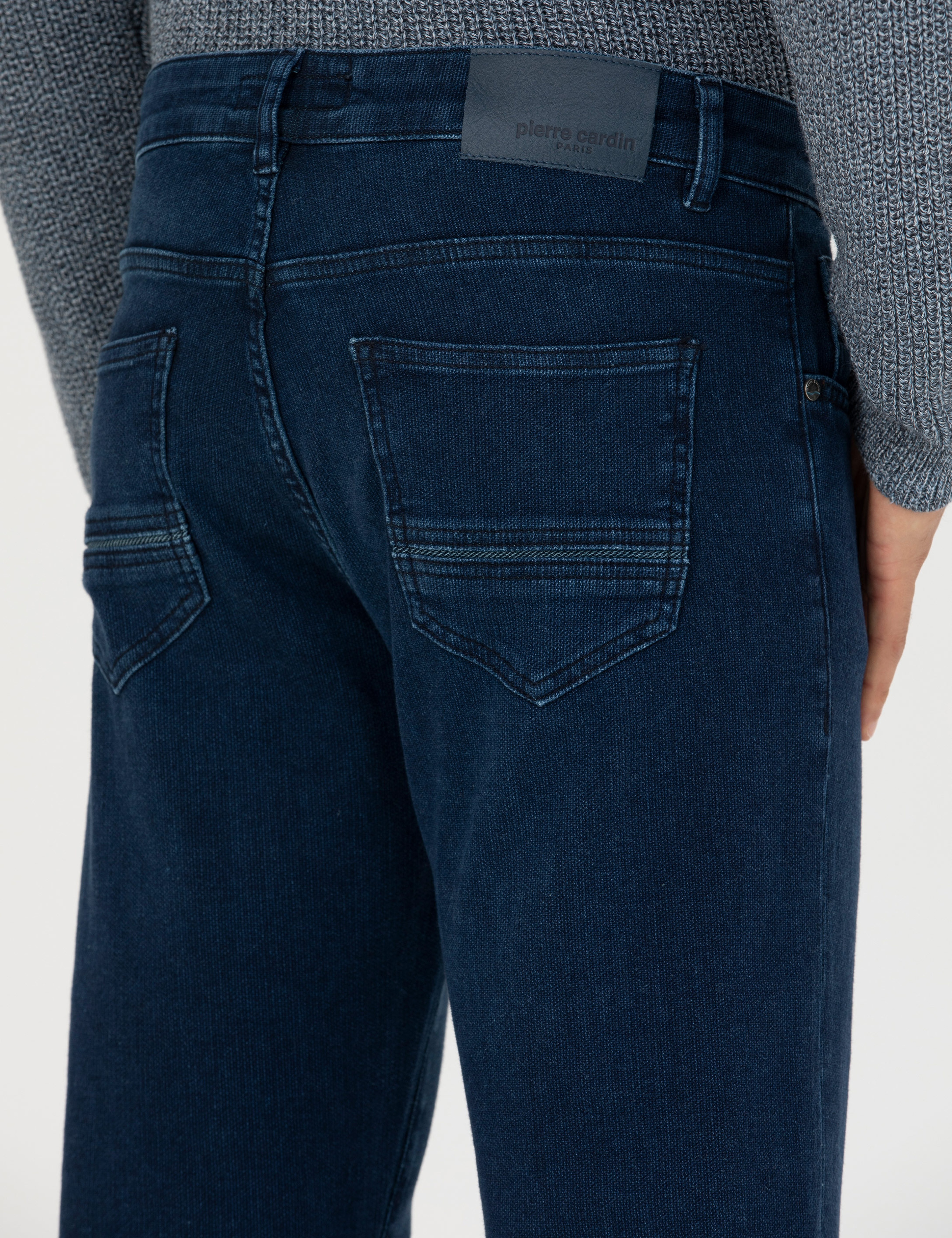 Lacivert Straight Fit Jean Pantolon - Image 7